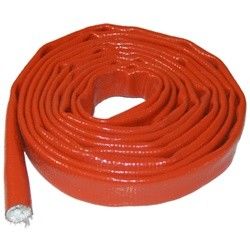 Flame Resistant Silicone Rubber Fiberglass Sleeving Heat Insulation No Harmful
